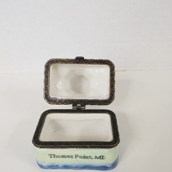 Thomas Point MD Lighthouse Trinket Box Collectible Vintage - Picture 3 of 12
